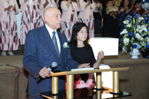 Pastores en la celebración de los 55 años de ministerio.