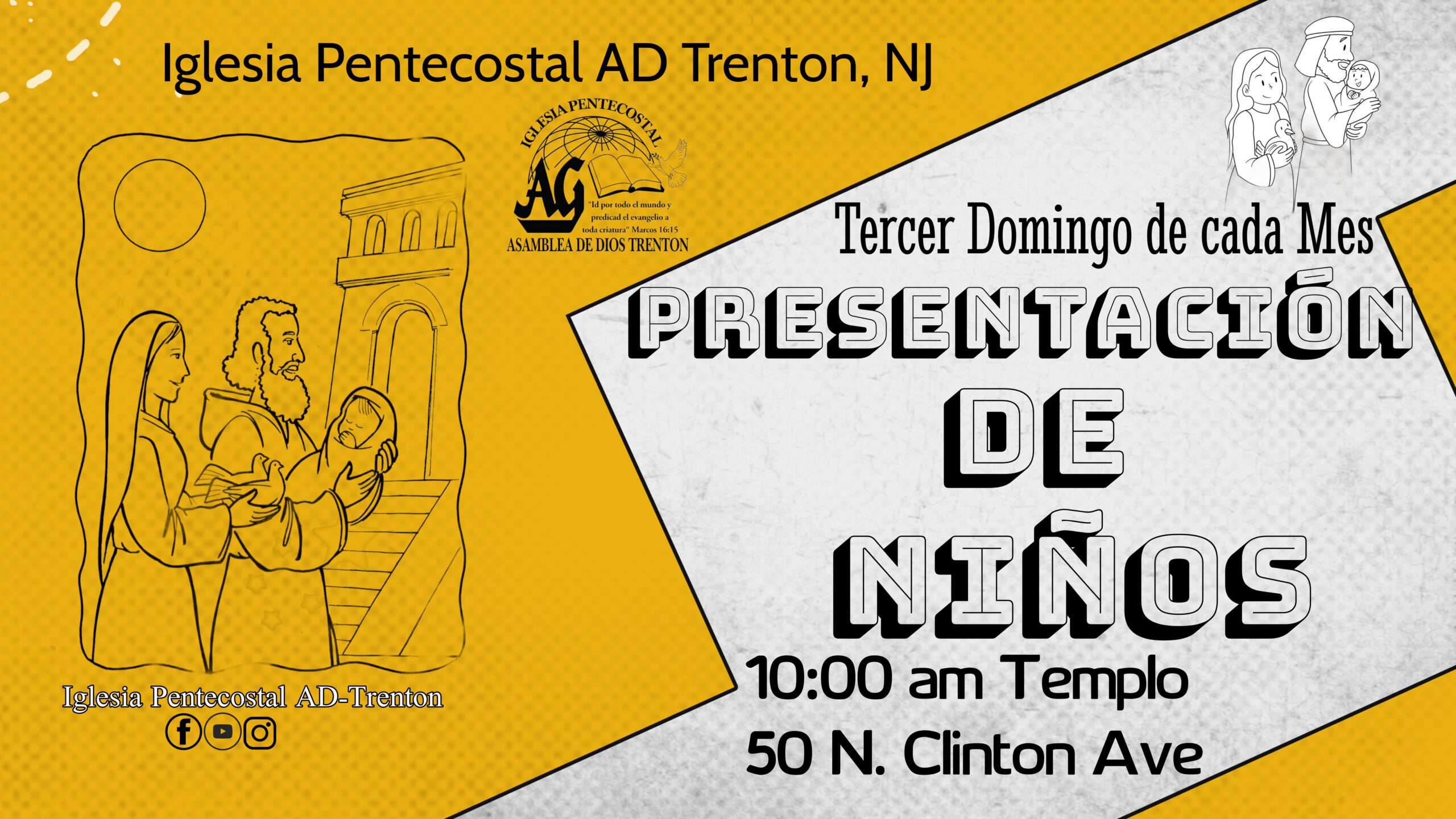 Flyer presentacion children iglesia ad trenton